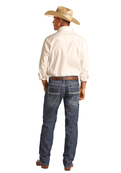 Rock & Roll Cowboy Men's Regular Fit Reflex Denim Stackable Boot Cut Jean RRMDSPR1G5