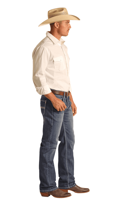 Rock & Roll Cowboy Men's Regular Fit Reflex Denim Stackable Boot Cut Jean RRMDSPR1G5