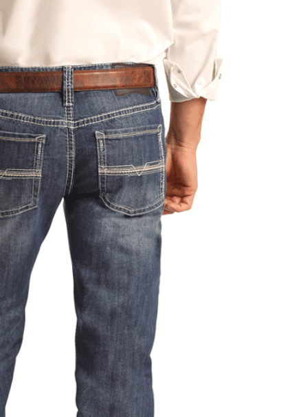 Rock & Roll Cowboy Men's Regular Fit Reflex Denim Stackable Boot Cut Jean RRMDSPR1G5