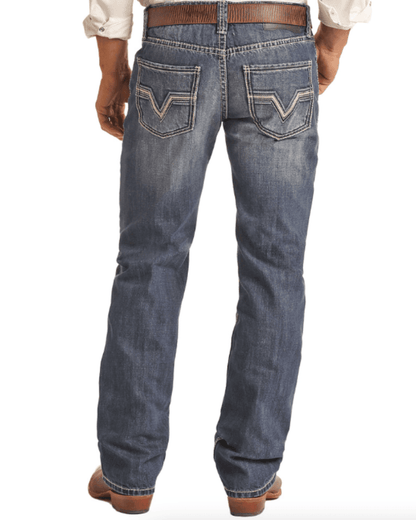 Rock & Roll Cowboy Men's Regular Fit Straight Leg Jeans BM1PD02496