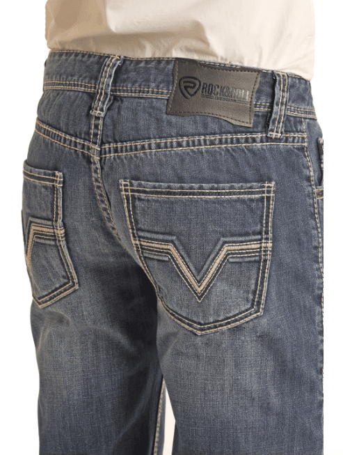 Rock & Roll Cowboy Men's Regular Fit Straight Leg Jeans BM1PD02496