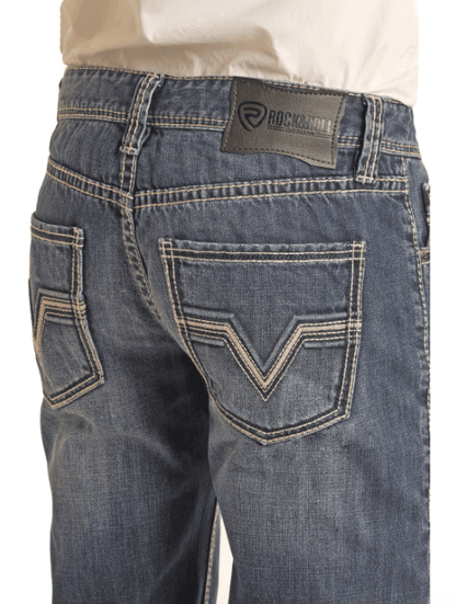 Rock & Roll Cowboy Men's Regular Fit Straight Leg Jeans BM1PD02496