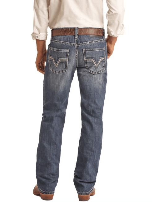 Rock & Roll Cowboy Men's Regular Fit Straight Leg Jeans BM1PD02496