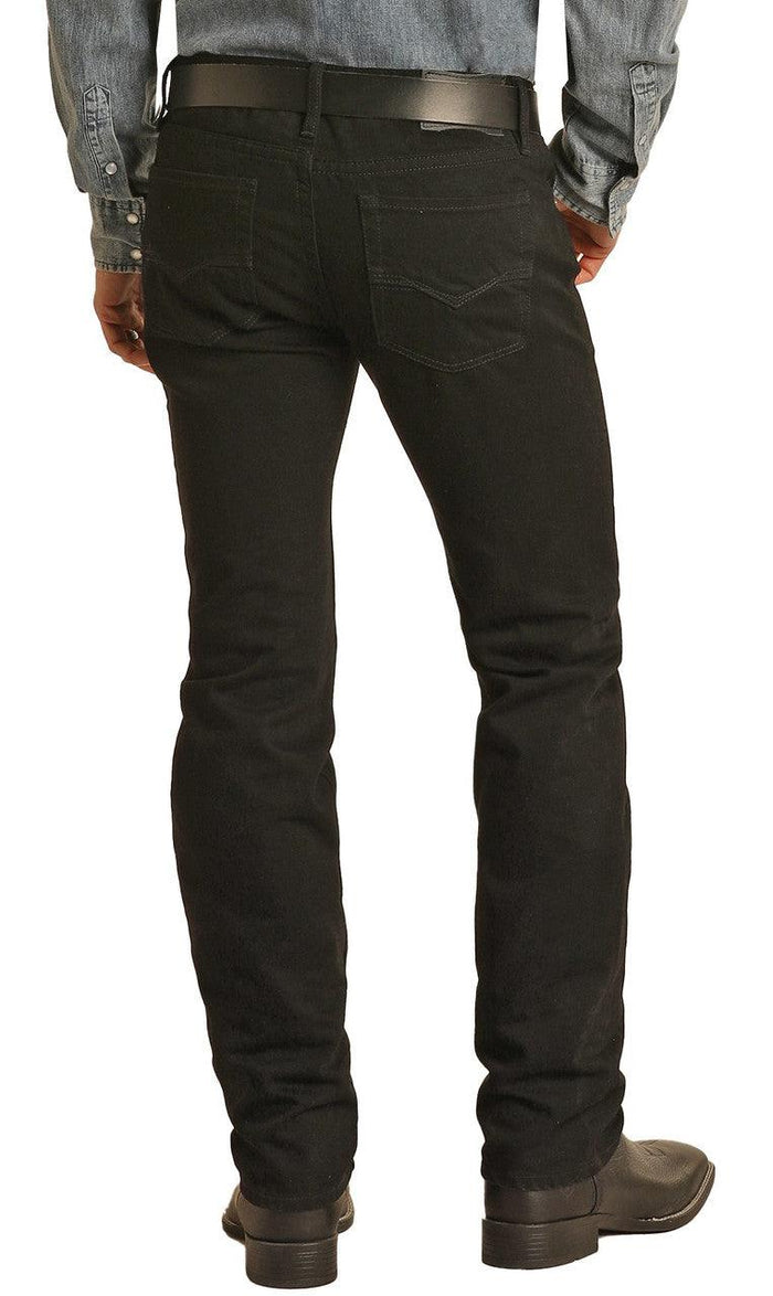 Rock & Roll Cowboy Men's Revolver Slim Fit Straight Leg Black Jeans RRMD1RR0N5-Painted Cowgirl Western Store