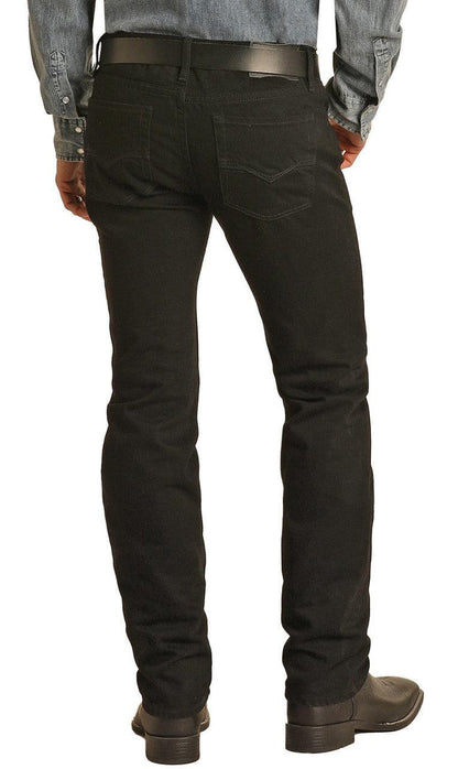 Rock & Roll Cowboy Men's Revolver Slim Fit Straight Leg Black Jeans RRMD1RR0N5-Painted Cowgirl Western Store