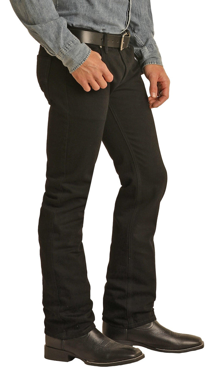 Rock & Roll Cowboy Men's Revolver Slim Fit Straight Leg Black Jeans RRMD1RR0N5-Painted Cowgirl Western Store