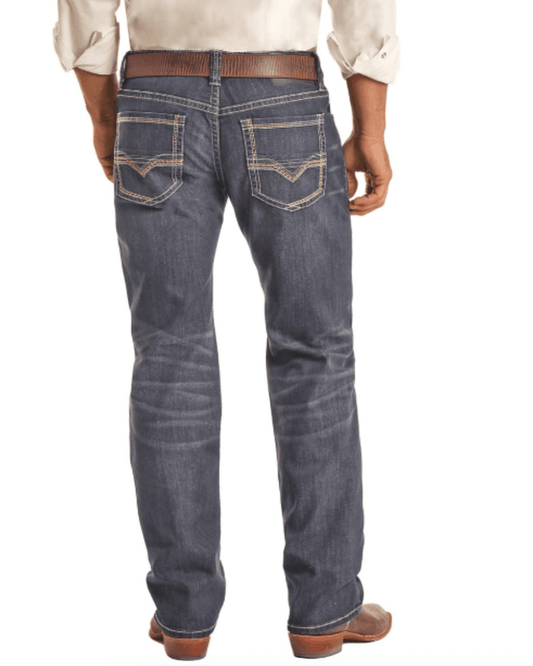 Rock & Roll Cowboy Men's Tapered Stackable Boot Cut Jean BMSPD02493