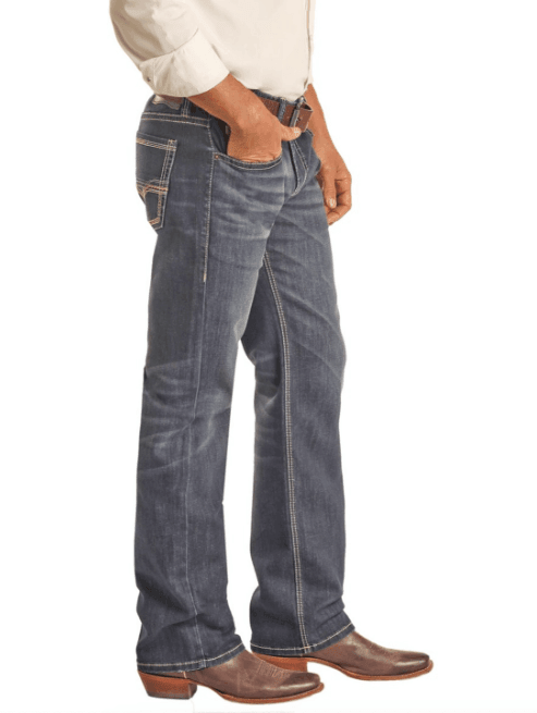 Rock & Roll Cowboy Men's Tapered Stackable Boot Cut Jean BMSPD02493
