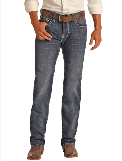 Rock & Roll Cowboy Men's Tapered Stretch Stackable Bootcut Jean RRMDSPR142