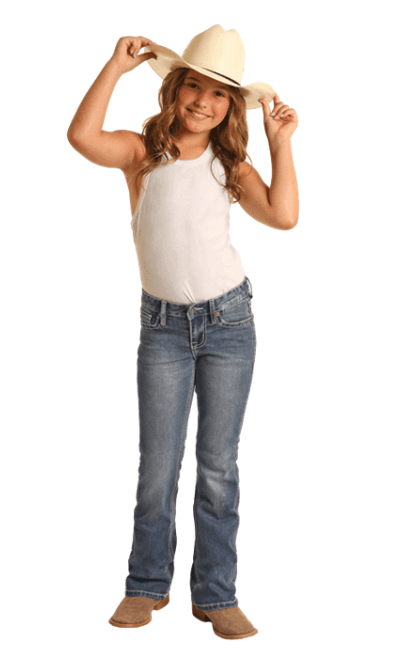 Rock & Roll Cowgirl Girls Bootcut Jeans RRGD4MR1JC