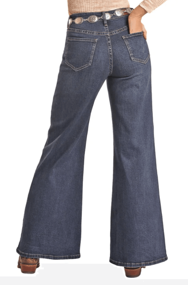 Rock & Roll Cowgirl Women's Patch Pocket Palazzo Jeans BW8HD02603