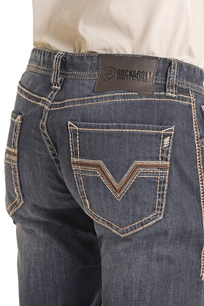 Rock & Roll Denim Men's Reflex Revolver Slim Fit Straight Leg Jeans BM1RD02488-Painted Cowgirl Western Store