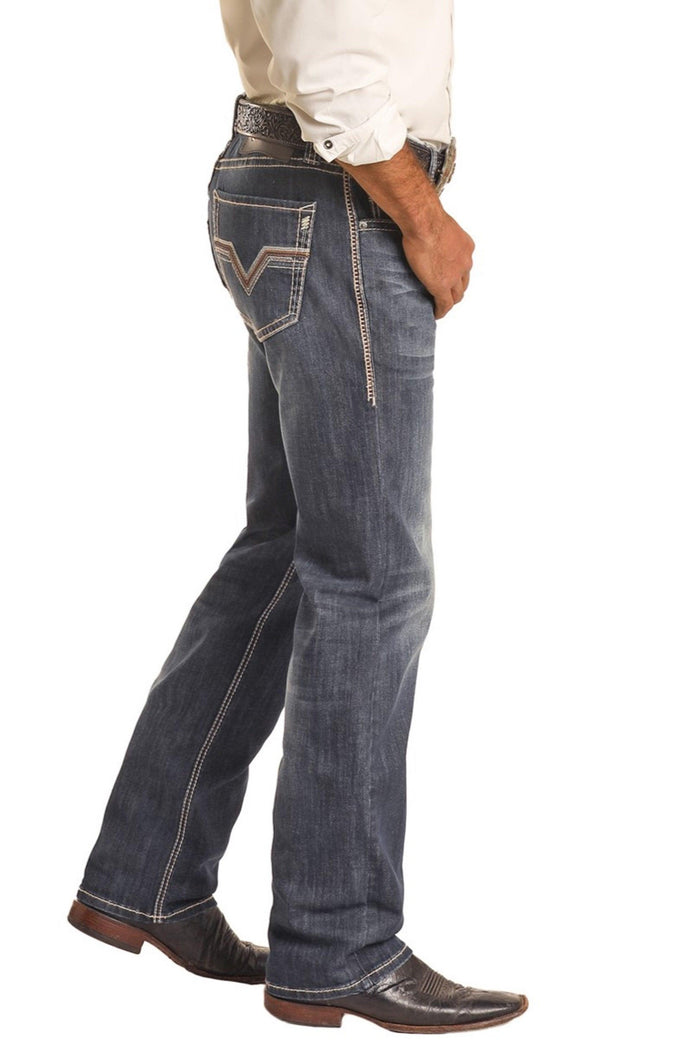 Rock & Roll Denim Men's Reflex Revolver Slim Fit Straight Leg Jeans BM1RD02488-Painted Cowgirl Western Store