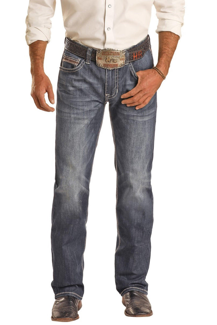 Rock & Roll Denim Men's Reflex Revolver Slim Fit Straight Leg Jeans BM1RD02488-Painted Cowgirl Western Store