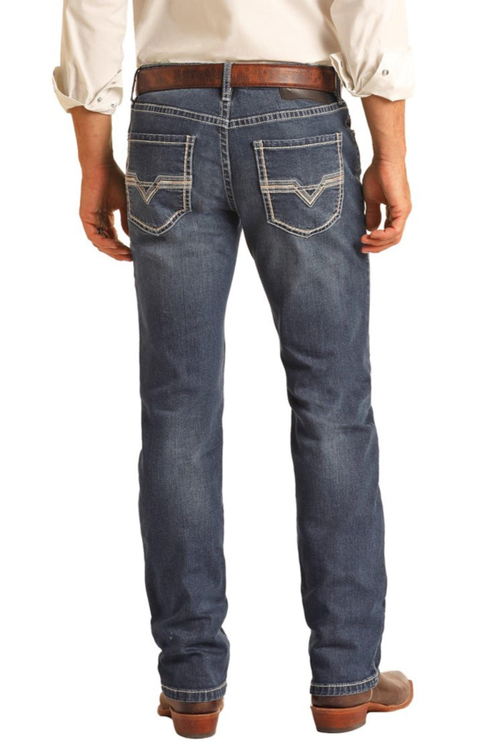 Rock & Roll Denim Men's Reflex Revolver Slim Fit Straight Leg Jeans RRMD1RR1GZ-Painted Cowgirl Western Store