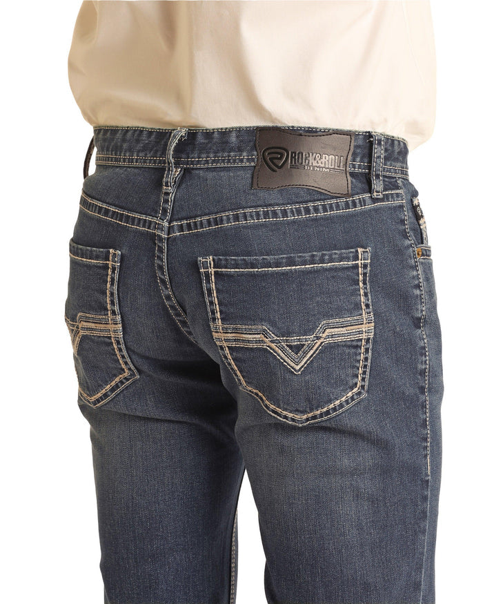 Rock & Roll Denim Men's Reflex Revolver Slim Fit Straight Leg Jeans RRMD1RR1GZ-Painted Cowgirl Western Store