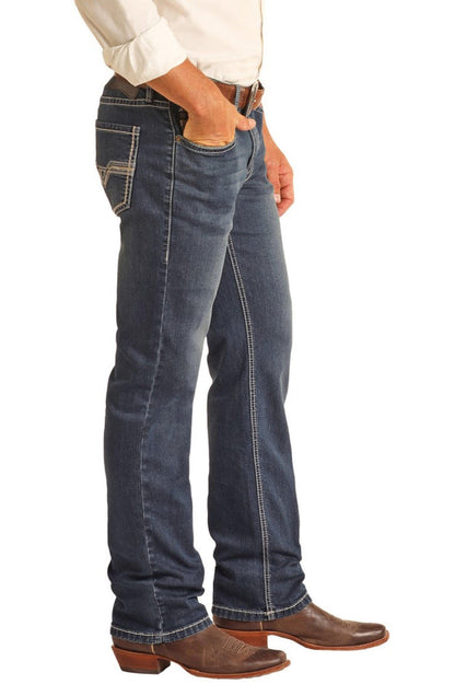 Rock & Roll Denim Men's Reflex Revolver Slim Fit Straight Leg Jeans RRMD1RR1GZ-Painted Cowgirl Western Store