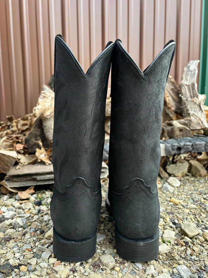 Roper Men's Black Monterey Oiled Suede Leather Cowboy Boots 0904-3314-Painted Cowgirl Western Store