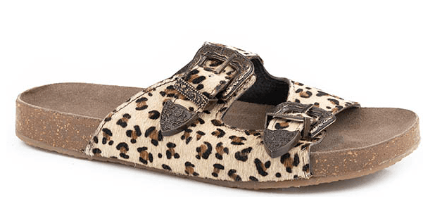 Roper Women's Desiree Leopard Leather Sandals 0607-3220