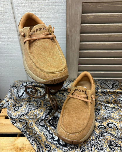 Roper Women's Vintage Tan Canvas Chukka Casual Shoe 1663-3415-Painted Cowgirl Western Store