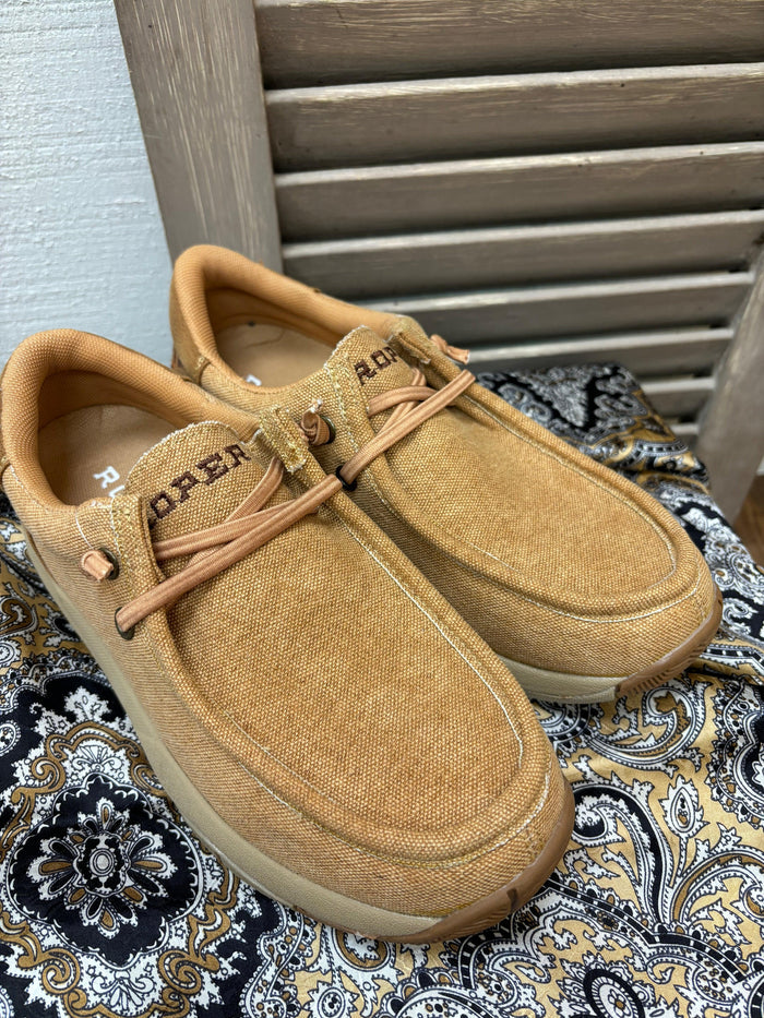 Roper Women's Vintage Tan Canvas Chukka Casual Shoe 1663-3415-Painted Cowgirl Western Store