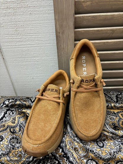 Roper Women's Vintage Tan Canvas Chukka Casual Shoe 1663-3415-Painted Cowgirl Western Store