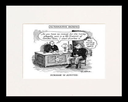 Scrooge Is Audited Cartoon Print