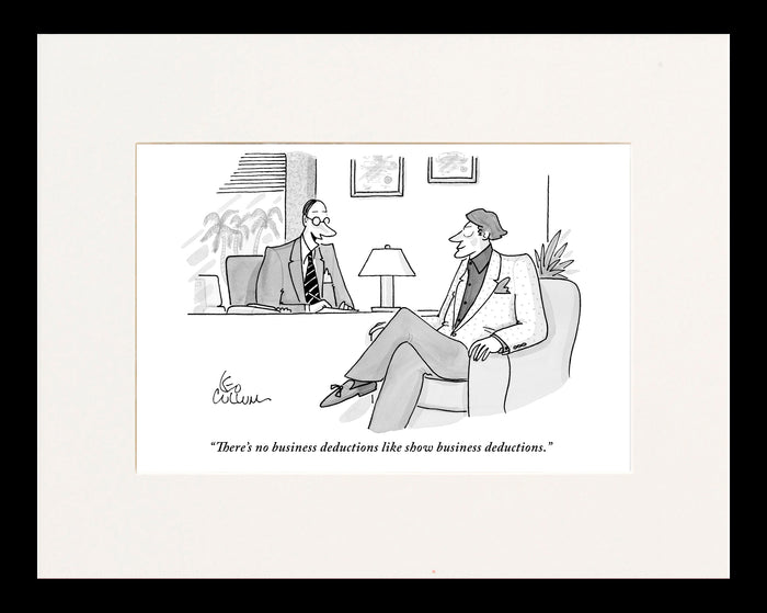 Show Business Deductions Cartoon Print