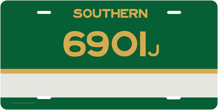 Southern Railway (SOU) CAB Number License Plate (Southern Green/Gold Scheme)