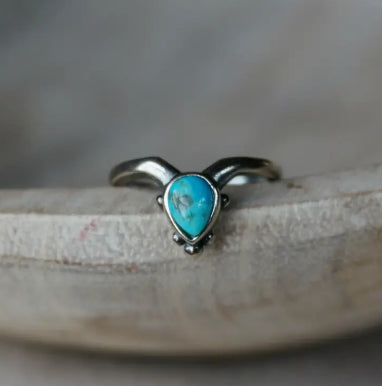 Sowell Jewelry Aenea Turquoise Sterling Silver Ring RS2850-Painted Cowgirl Western Store