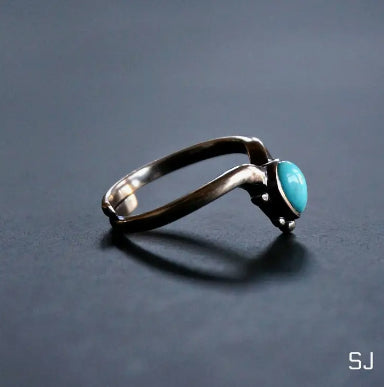 Sowell Jewelry Aenea Turquoise Sterling Silver Ring RS2850-Painted Cowgirl Western Store