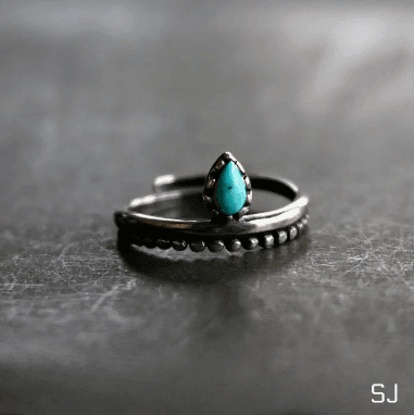 Sowell Jewelry Bipana Turquoise Sterling Silver Ring RS2763