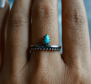 Sowell Jewelry Bipana Turquoise Sterling Silver Ring RS2763