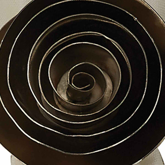 SPIRAL FLOWER NAPKIN RING IN ANTIQUED SILVER