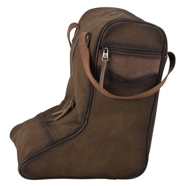 STS Classic Cowhide Hair-on & Brown Genuine Leather Boot Bag STS39960