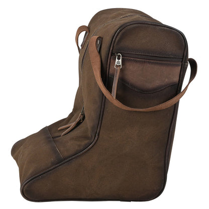 STS Classic Cowhide Hair-on & Brown Genuine Leather Boot Bag STS39960