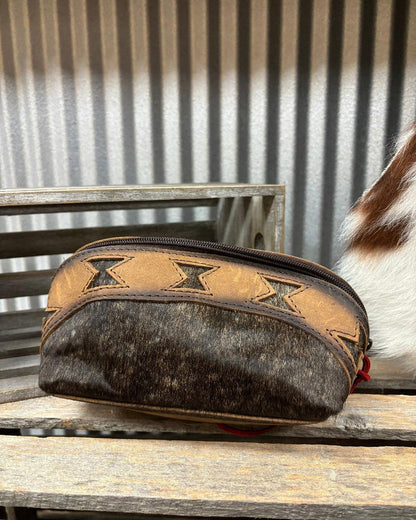 STS Roswell Belle Cowhide Hair-On Makeup Bag STS32417-Painted Cowgirl Western Store
