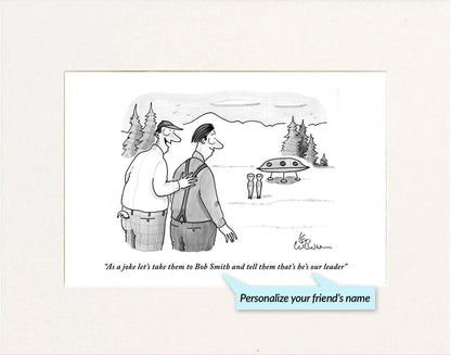 Tell Them That's Our Leader Personalized Cartoon