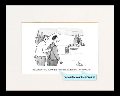 Tell Them That's Our Leader Personalized Cartoon