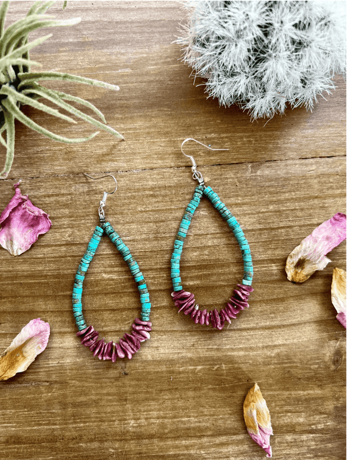 The Bijoux FAB Colorful Teardrop Purple Shiny Earrings BF235