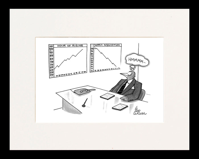 The Early Bird Cartoon Print