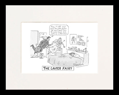 The Lawyer Fairy Cartoon Print