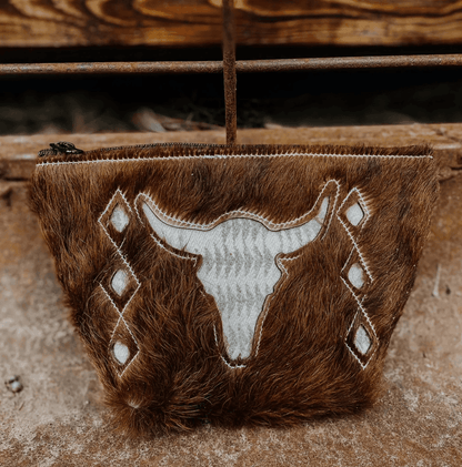 The Whole Herd Cowhide & Pendleton Makeup Bags Cosmetic Bag