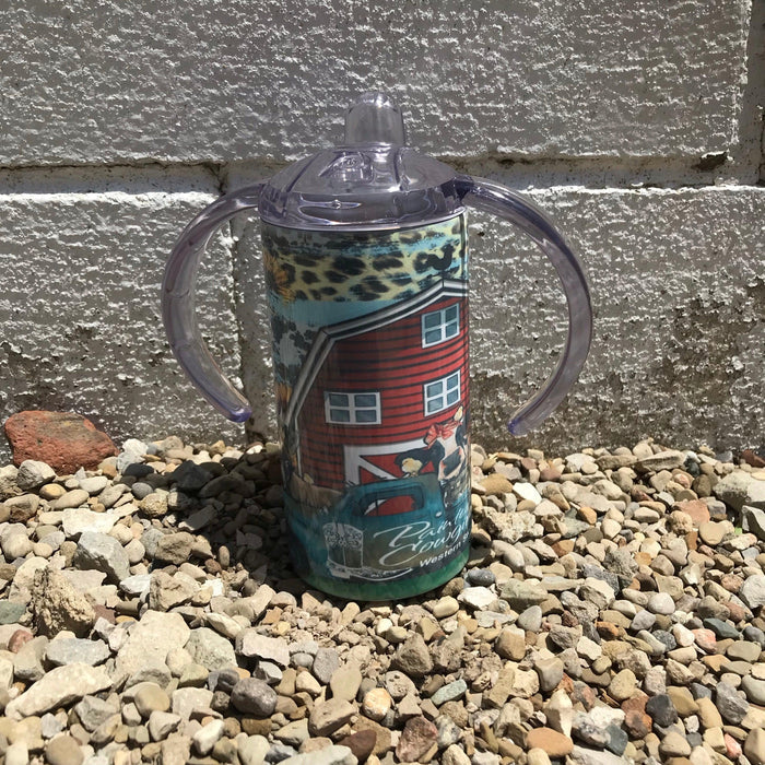 Toddler Sippy Cup Tumbler Farm Animals FATSC-Painted Cowgirl Western Store