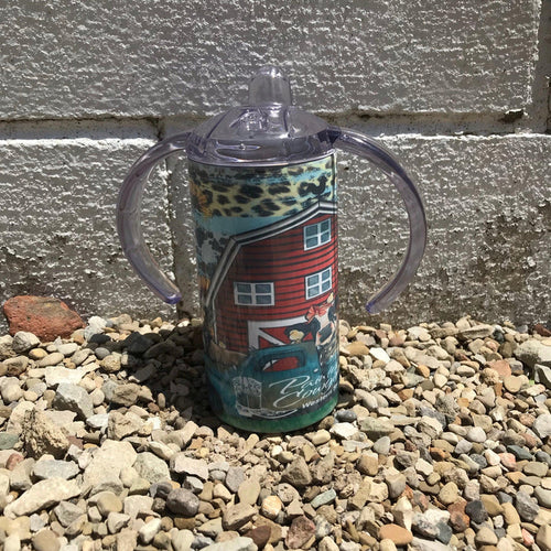 Toddler Sippy Cup Tumbler Farm Animals FATSC-Painted Cowgirl Western Store