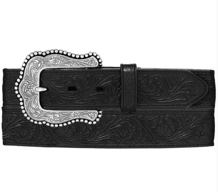 Tony Lama Women's Layla Black Leather Western Belt C50733
