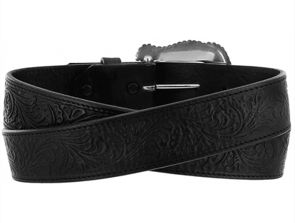Tony Lama Women's Layla Black Leather Western Belt C50733