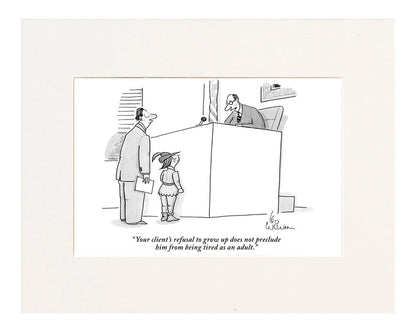 Tried As An Adult Cartoon Print