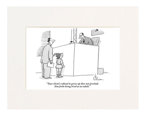 Tried As An Adult Cartoon Print