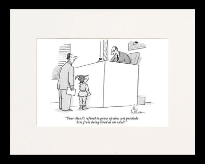 Tried As An Adult Cartoon Print